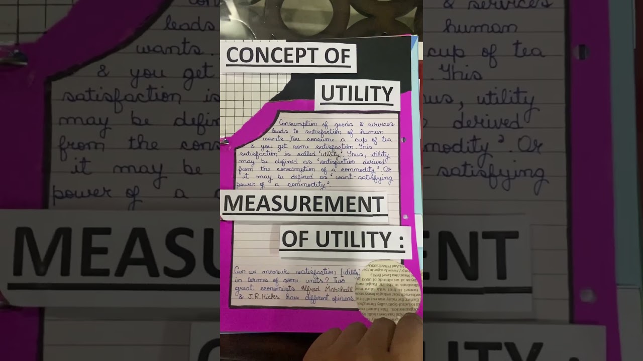 Economics Project Class 11th on Consumer&rsquo;s Equilibrium - Utility Analysis.