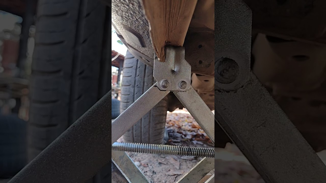 Usar o macaco de forma correta para trocar o pneu e evitar amassar o ve&iacute;culo, usar macaco #oscarmt