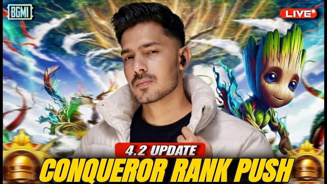 CONQUEROR RANK PUSH🔥BGMI 4.2 UPDATE LIVE WITH HANDCAM #120fps #bgmi #shortsfeed #live #hype