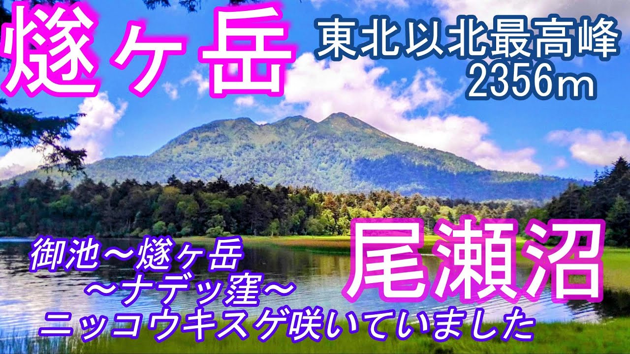 東北以北最高峰燧ヶ岳からニッコウキスゲ咲く尾瀬沼へ 御池-燧ヶ岳-ナデッ窪-沼山峠ArtlistBGMで登山動画 Google Earth Proの地図でわかりやすい登山道案内、動画写真で山座同定