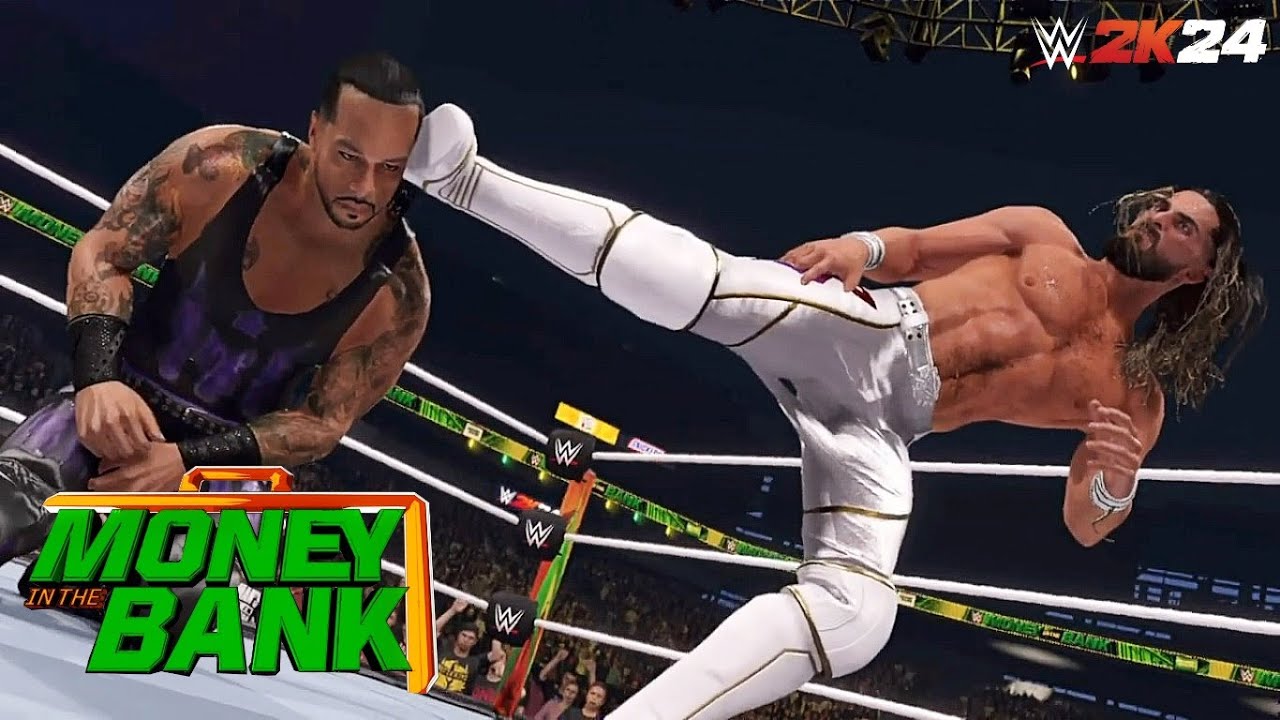 WWE 2K24: Seth Rollins vs Damian Priest Money in the Bank 2024 | Prediction Highlights