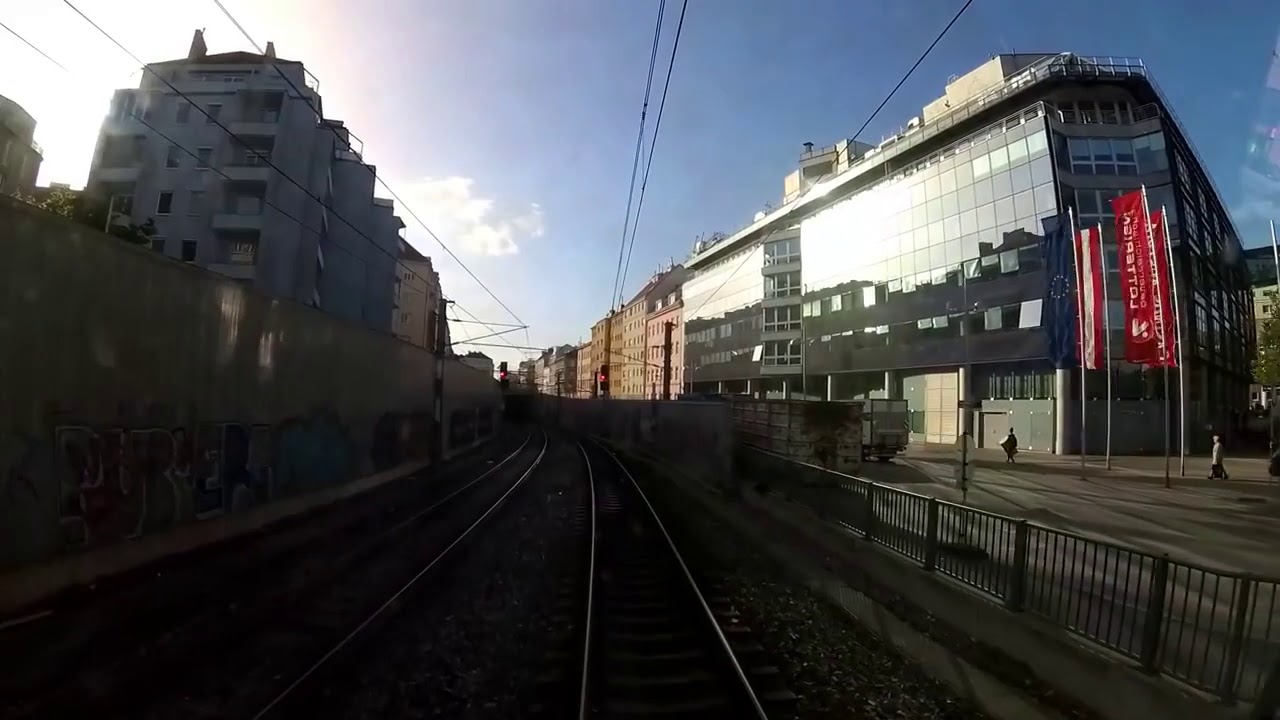 Schnellbahn Wien   Vienna   Meidling   Floridsdorf   F&uuml;hrerstandsmitfahrt   Cab Ride &Ouml;BB 4020