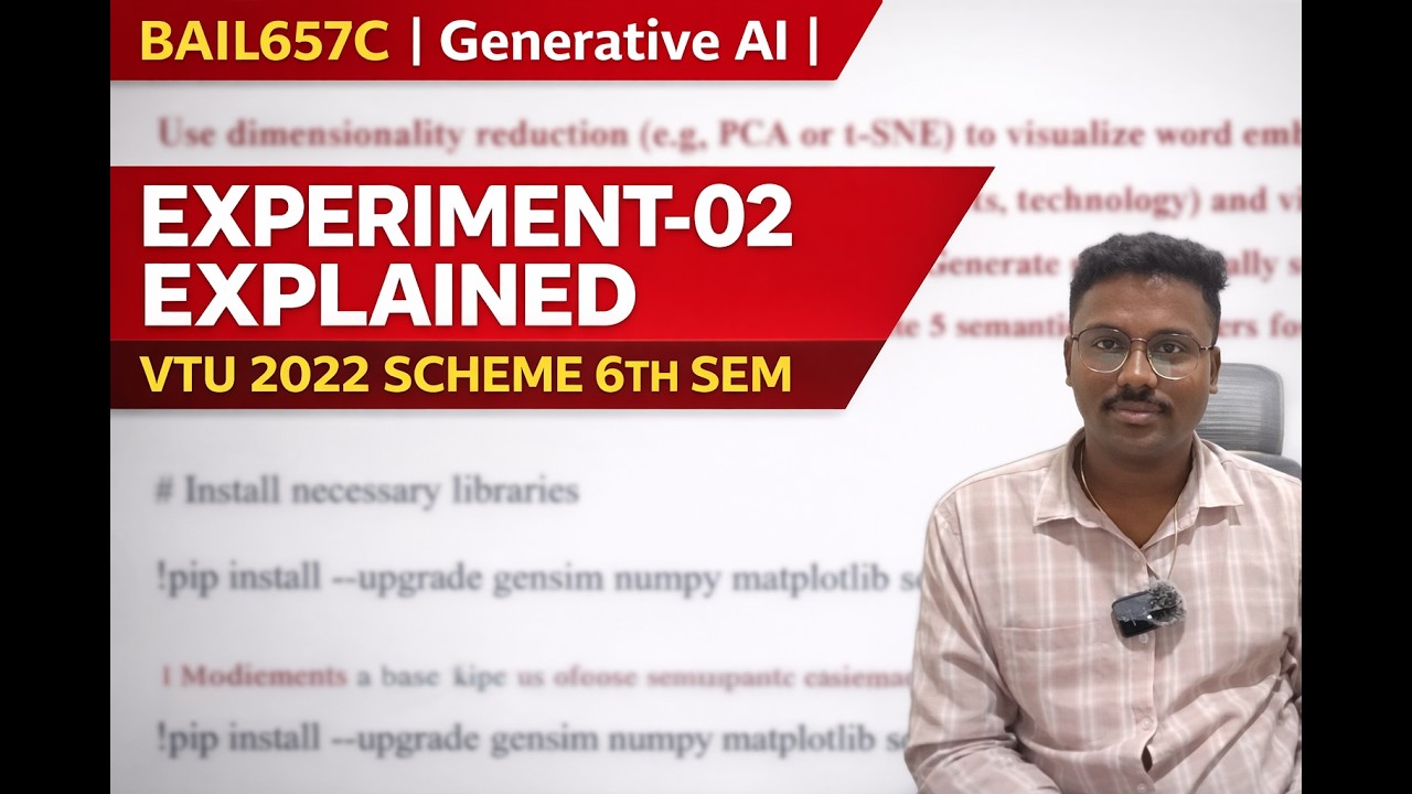 BAIL657C | Generative AI EXPERIMENT-02 | VTU -202 SCHEME | EXPLAINED