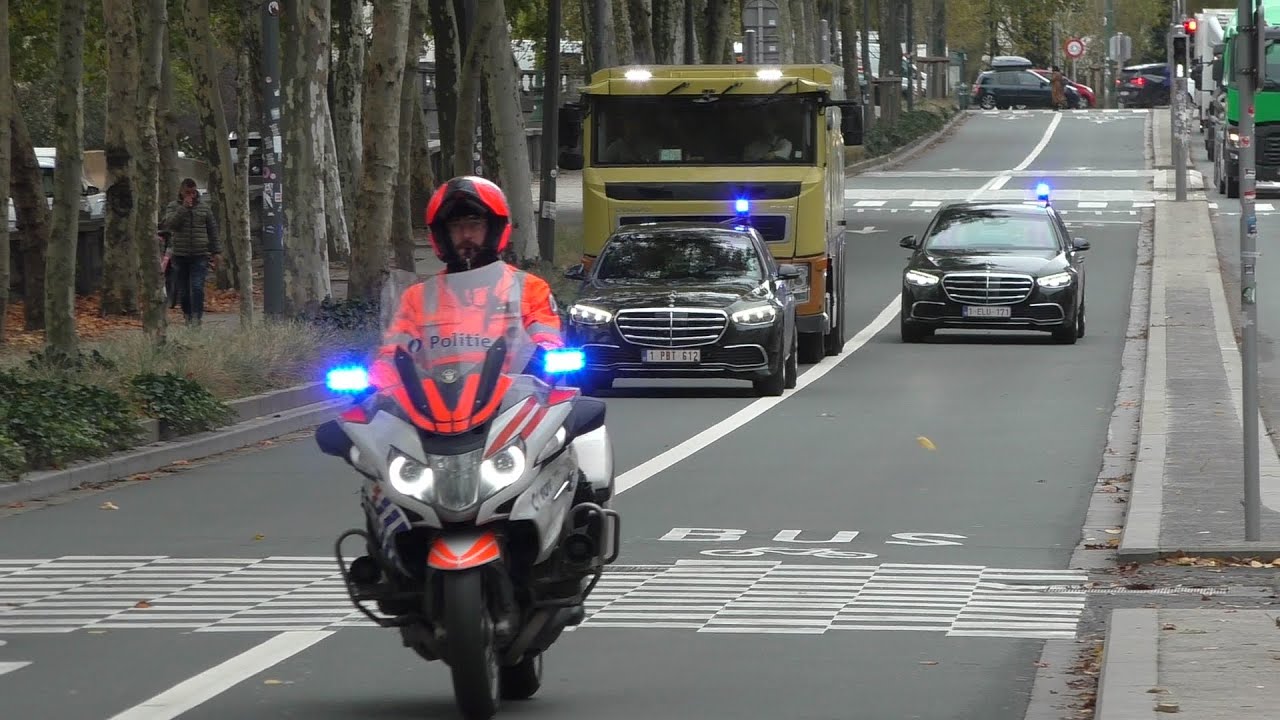 De Directie beveiliging (DAP) Federale politie begeleid 3x Goudtransport Nationale Bank in Brussel