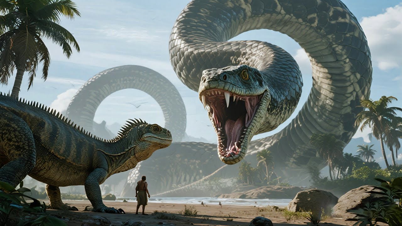 【2025最新怪兽电影】远古巨蛇VS变异巨蜥，场面震撼！【巨蜥 Varanus Priscus】|驚悚 灾难 |【电影派对】#怪兽