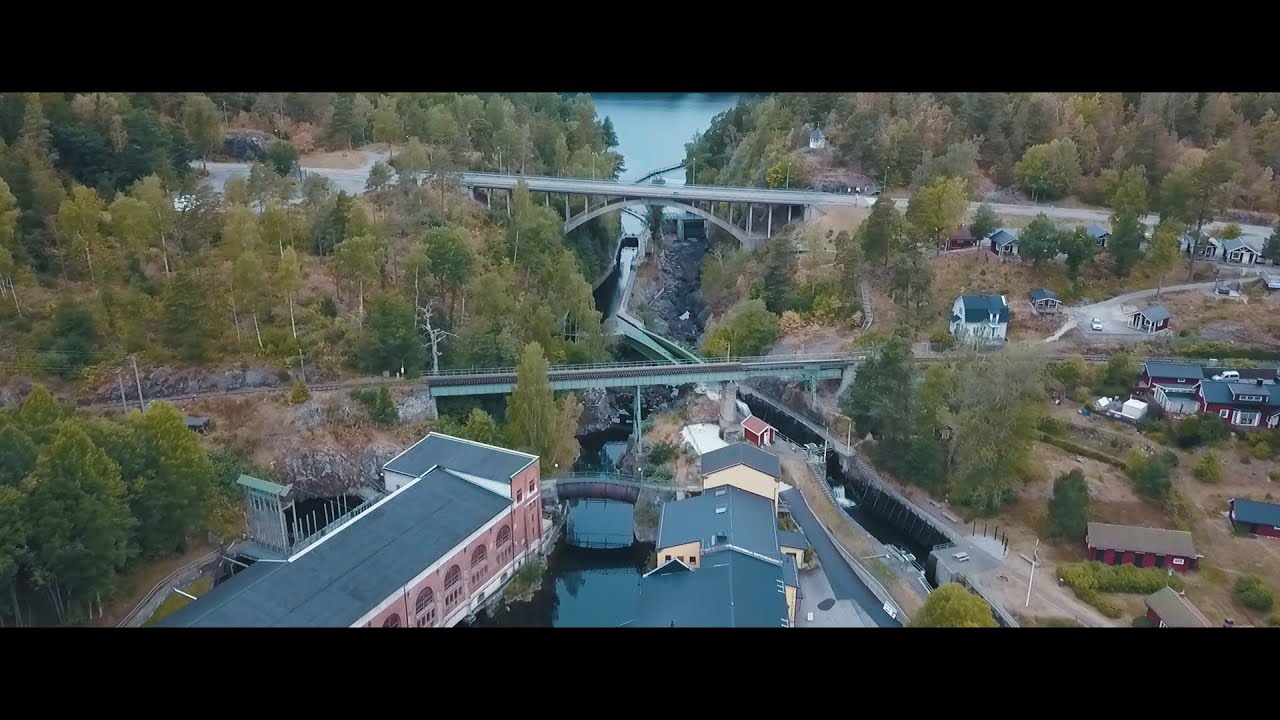 Famous aqueduct at H&aring;verud (drone)