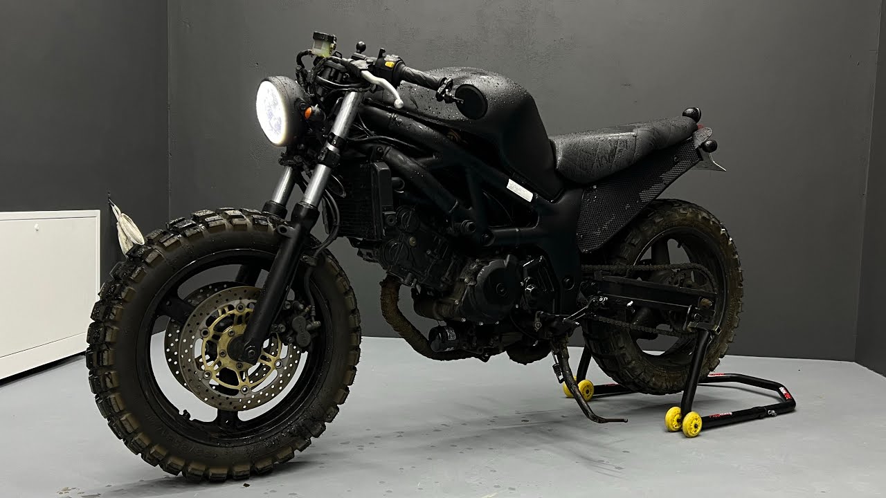 Suzuki SV650 SCRAMBLER - full build timelapse