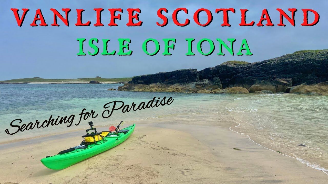 VAN LIFE ISLE OF MULL - Fidden Farm - Kayaking Around IONA - Drone Footage