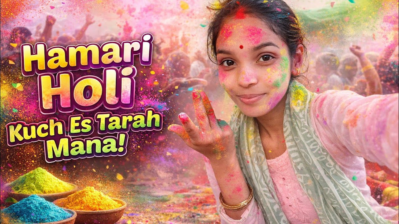 हमारी होली कुछ इस तरह मना 💁# daily vlog #day 31#chhoti vlogar 