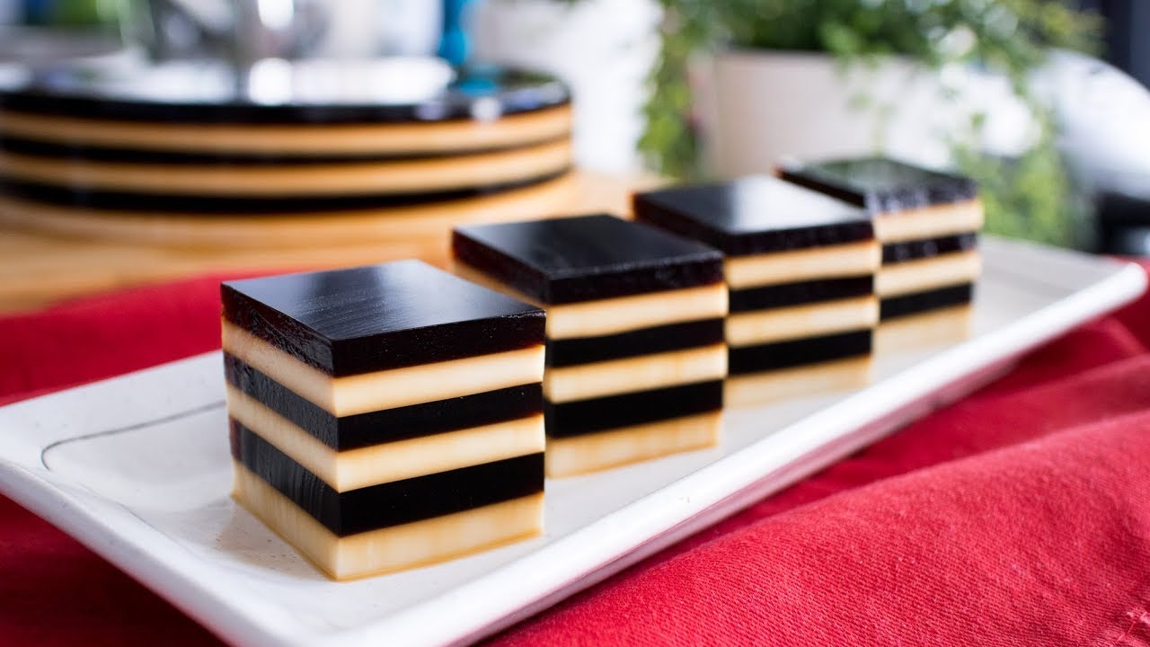Coffee & Cream Agar Jelly Recipe วุ้นกาแฟ | Thai Recipes