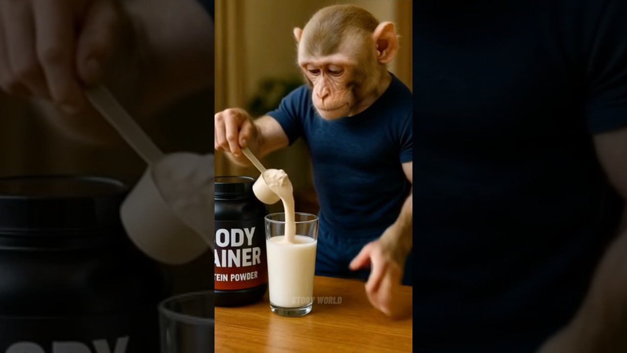 From Weak to Beast: Baby Monkey’s Emotional Gym Transformation 💔➡️💪 | Must Watch Story 