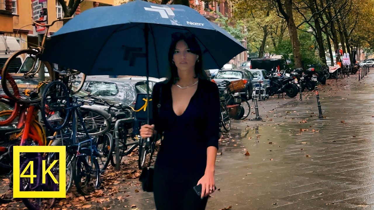 Rain in Berlin | Walking Tour through Kreuzberg and Neukölln in Berlin, Germany, 4K 60FPS