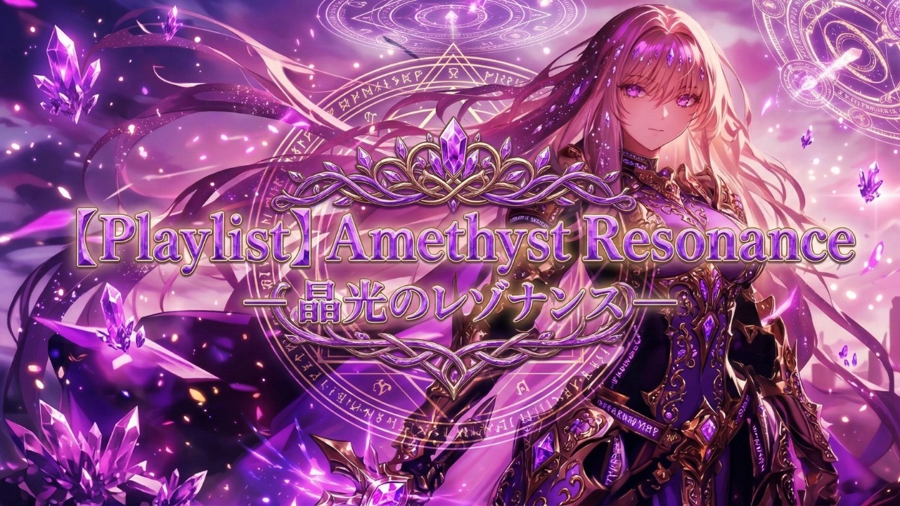 【Playlist】Amethyst Resonance — 晶光のレゾナンス —｜Epic Melodic BGM × Mystical Piano × Cinematic Rock｜作業用BGM