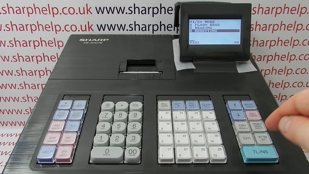 How To Do An End OF Day  Z Report On The Sharp XE-A207 / XE-A207B / XE-A207W Cash Register