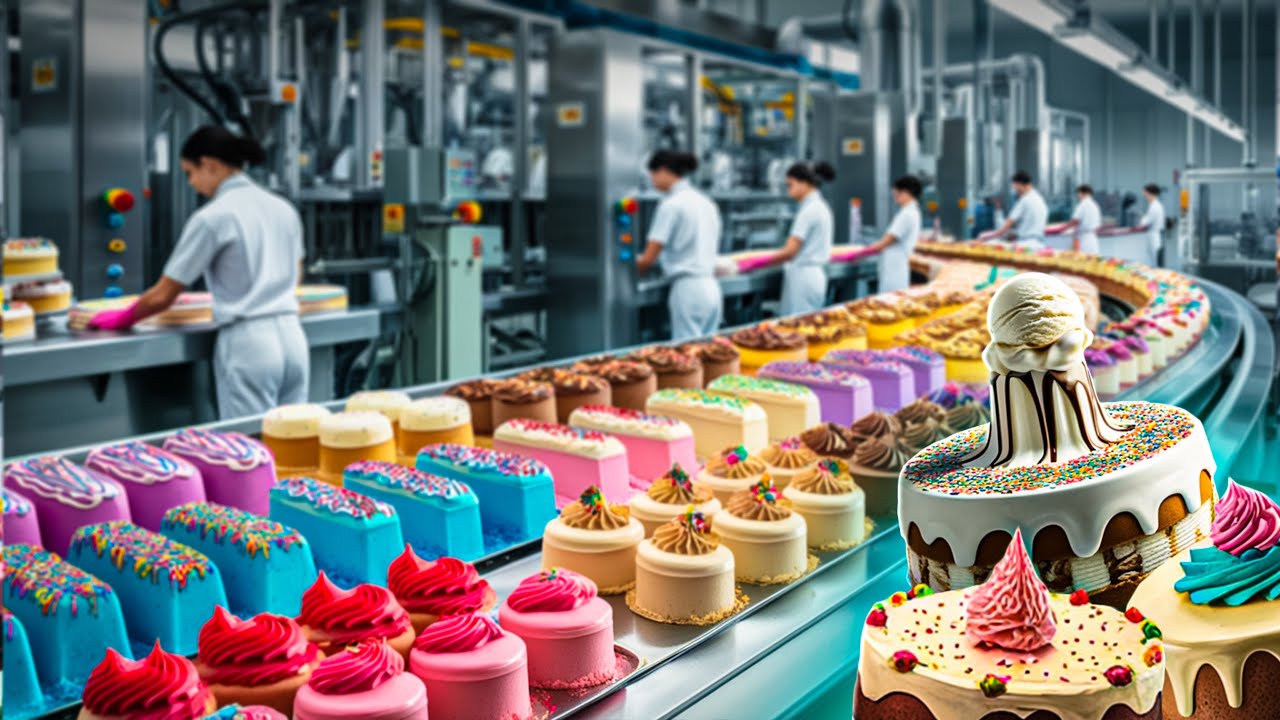 How Ice Cream Cakes Are made in Factories| Ice cream Cake Factorie Production