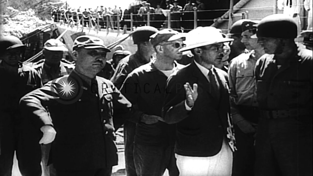 US military takes control of Japanese Military bases after the surrender of Japan...HD Stock Footage