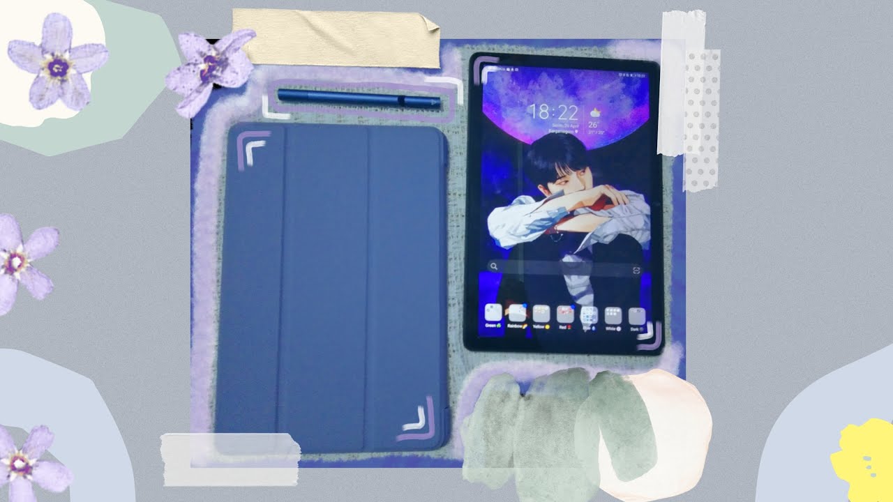 Aesthetic Unboxing Huawei Matepad T10S & accessories (Flip cover, universal stylus pen Adonit pro3)