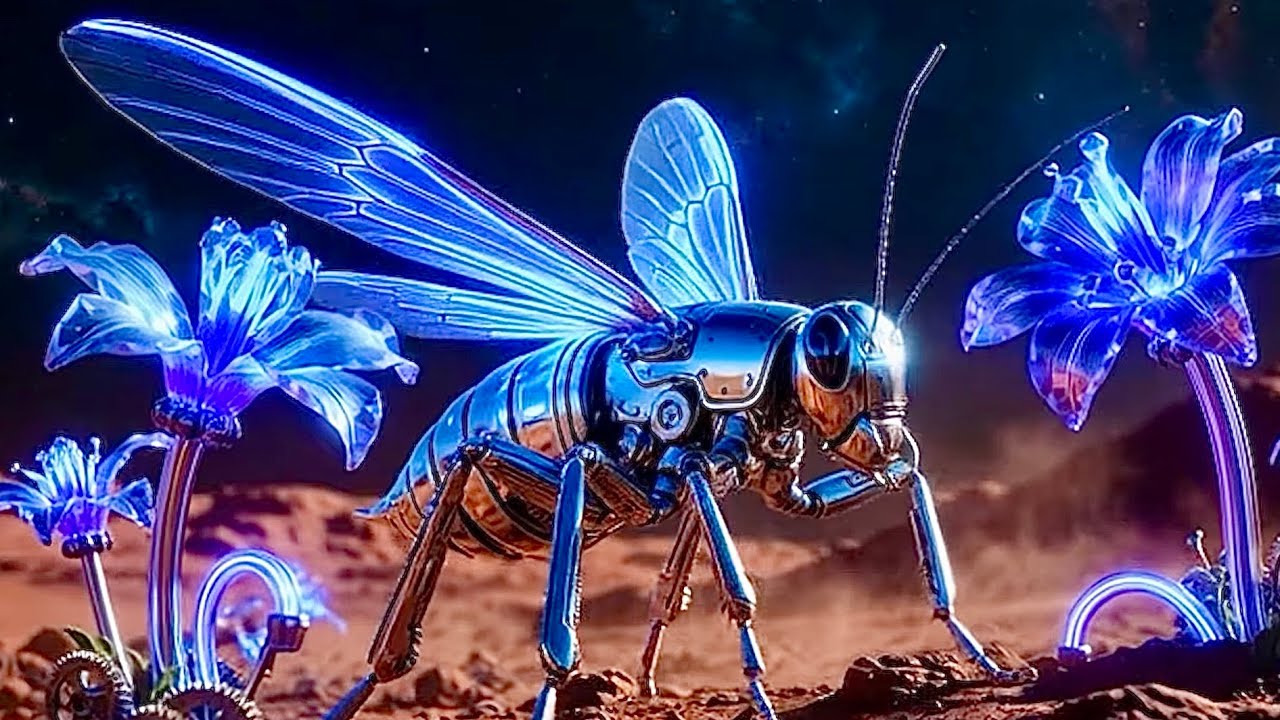 Mechanical Flowers Blooming in Space | AI 3D Art