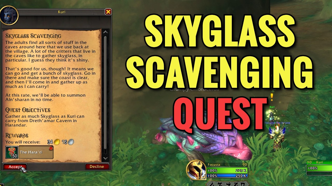 Skyglass Scavenging Quest (WoW Midnight)