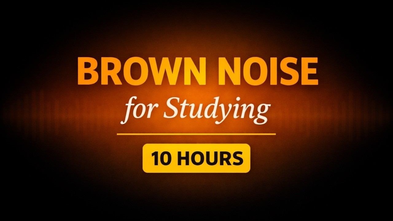 Brown Noise for Studying (Black Screen) – 10 Hours No Ads