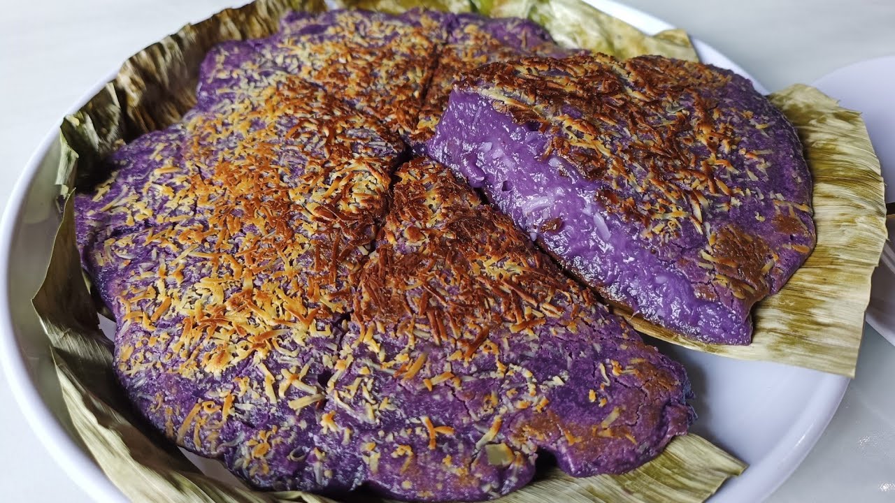 Kakanin Na Madaling Gawin At Sarap Araw Arawin! Ube Bibingka Sa Kawali