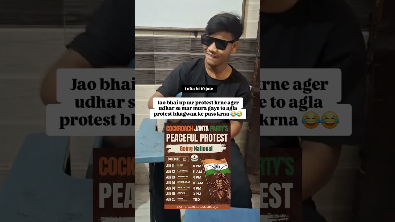 up me jara bachke cockroach janta party wrna kut diye jaoge #cjp #politics #shorts #viral protest