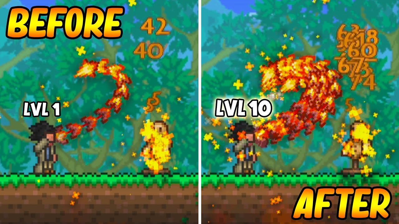 Terraria, But Damaging Enemies UPGRADE My Whips...