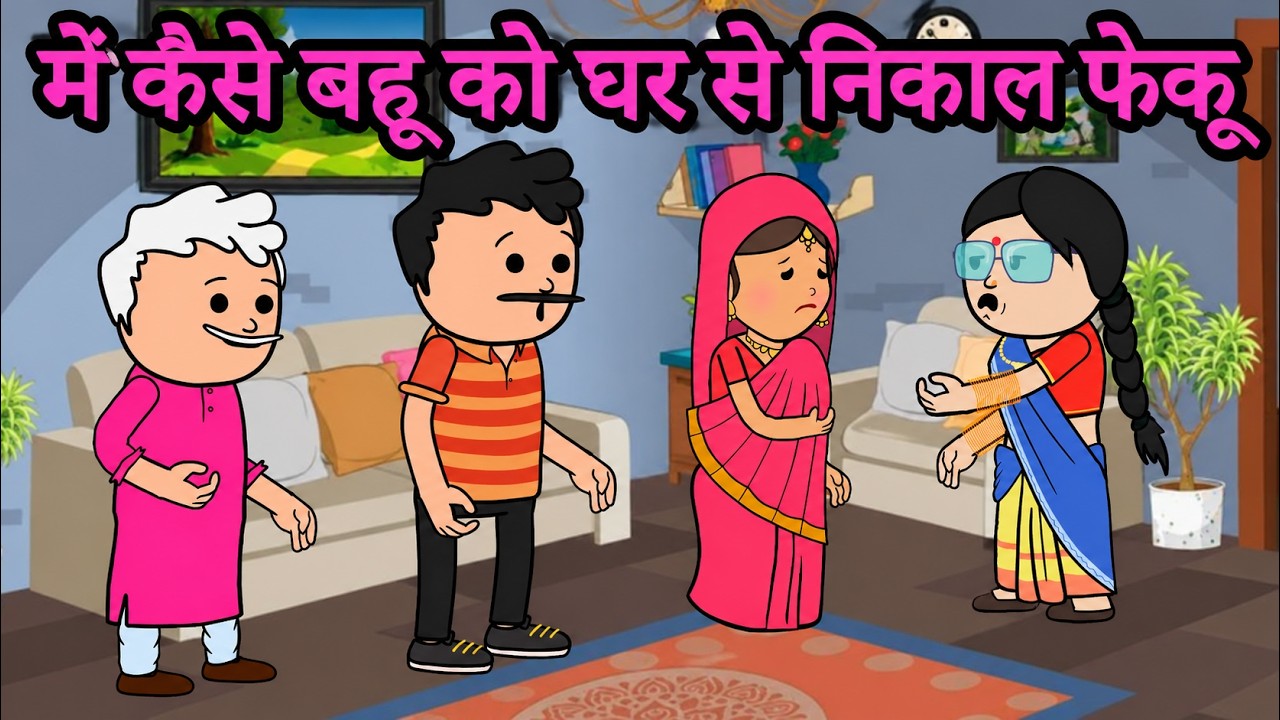 में कैसे बहू को घर से निकाल फेकू | 😡😭 (ghar ghar ki kahani cartoon me) moral story