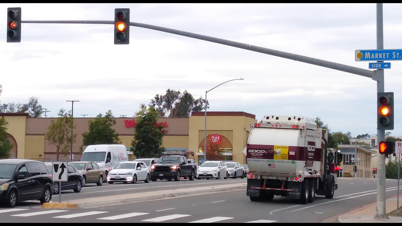 Busy San Diego Traffic Signals Near Euclid Avenue Station (Euclid Ave & Market St)