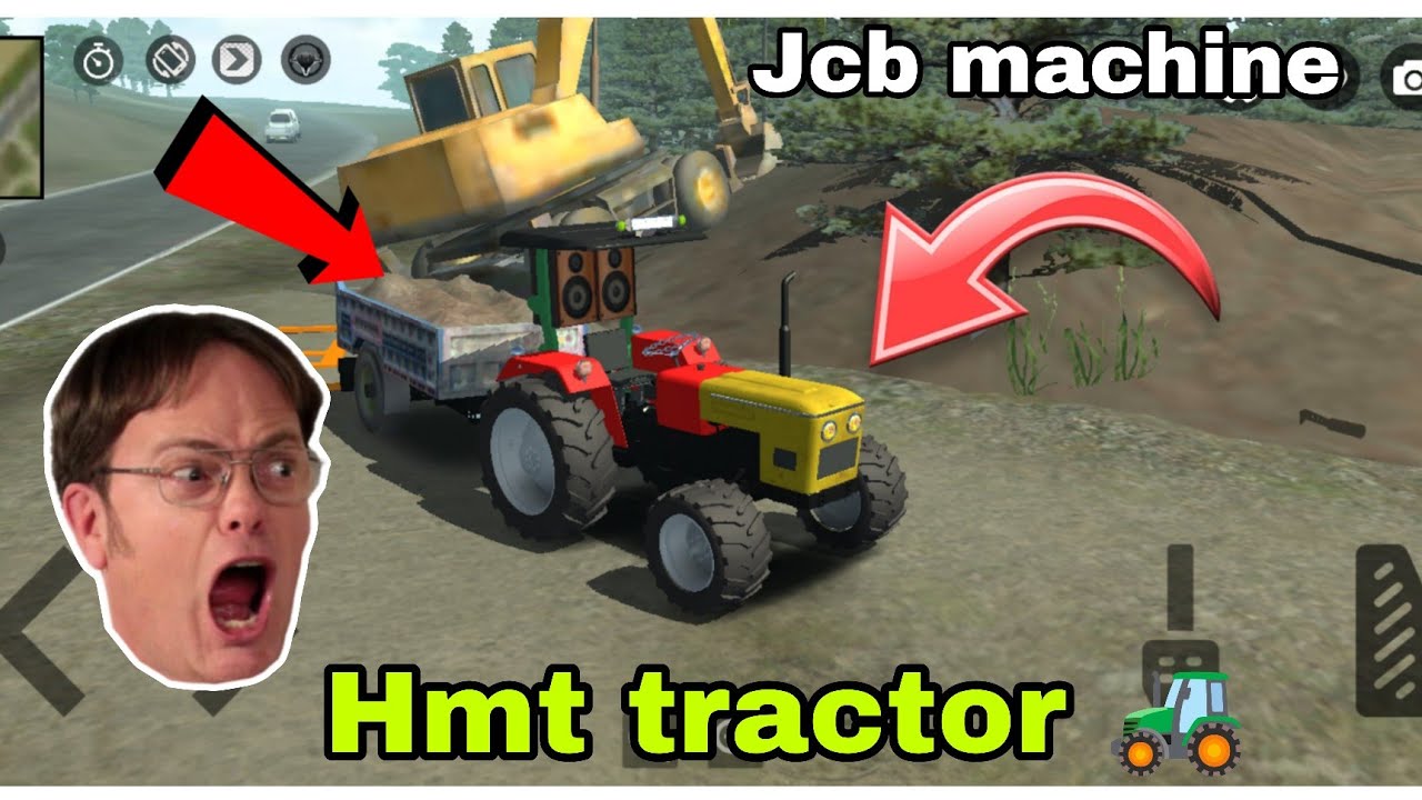 Hmt tractor with trolley | Full speed & driving 3d 💥 #trectorstunt #hmttractor #jcb #ytgaming 