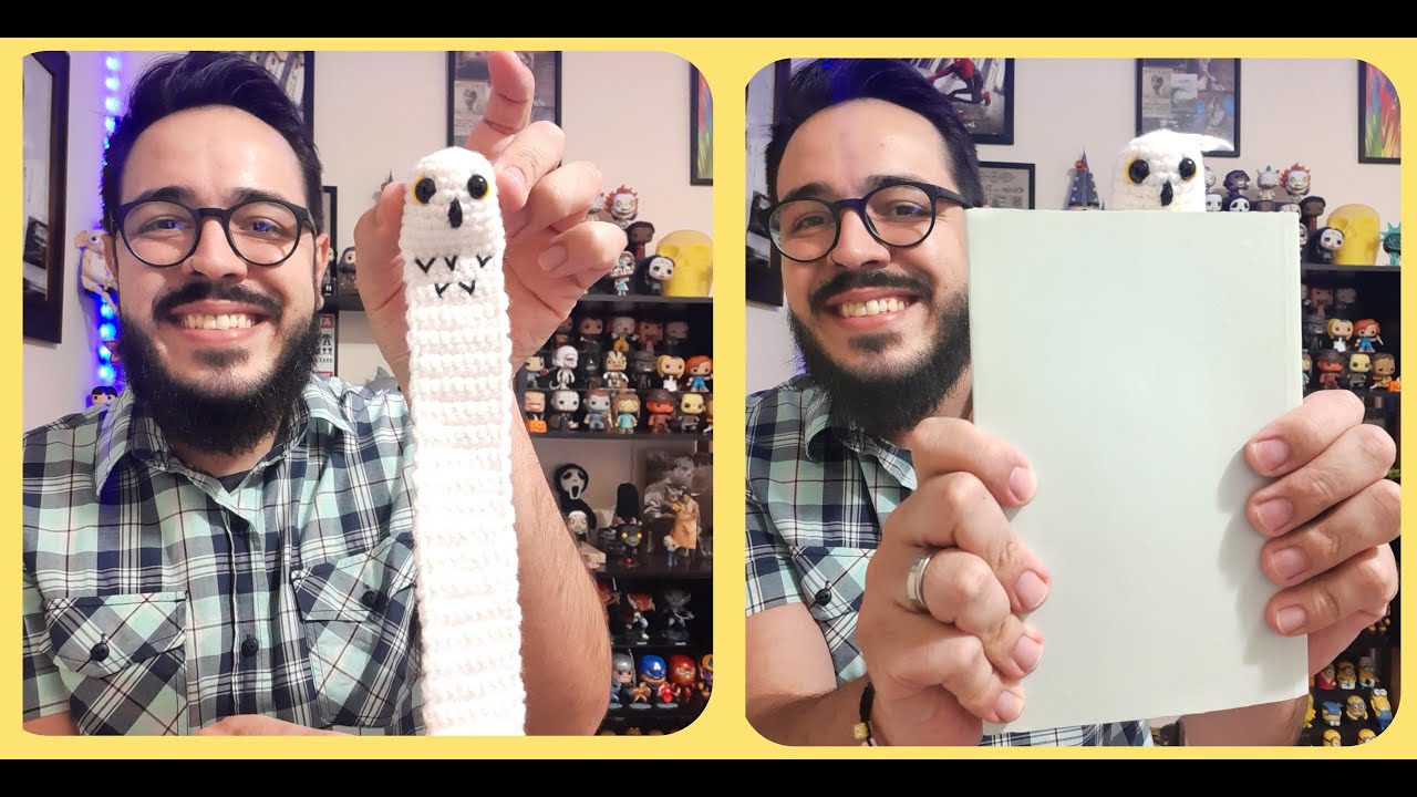 Marcador de Páginas  Edwiges Harry Potter #tiagoamigurumi #croche #amigurumi