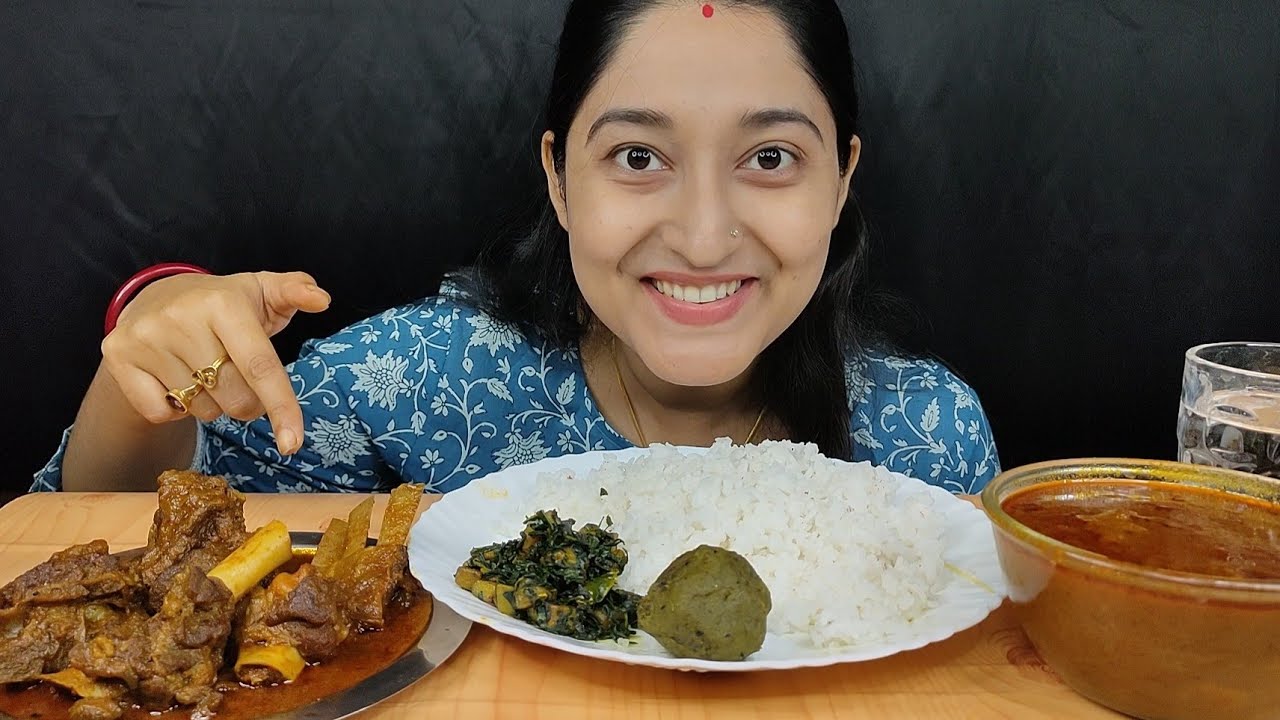 Eating Show Mutton Curry Rice/Eating Challenge/Eating Video