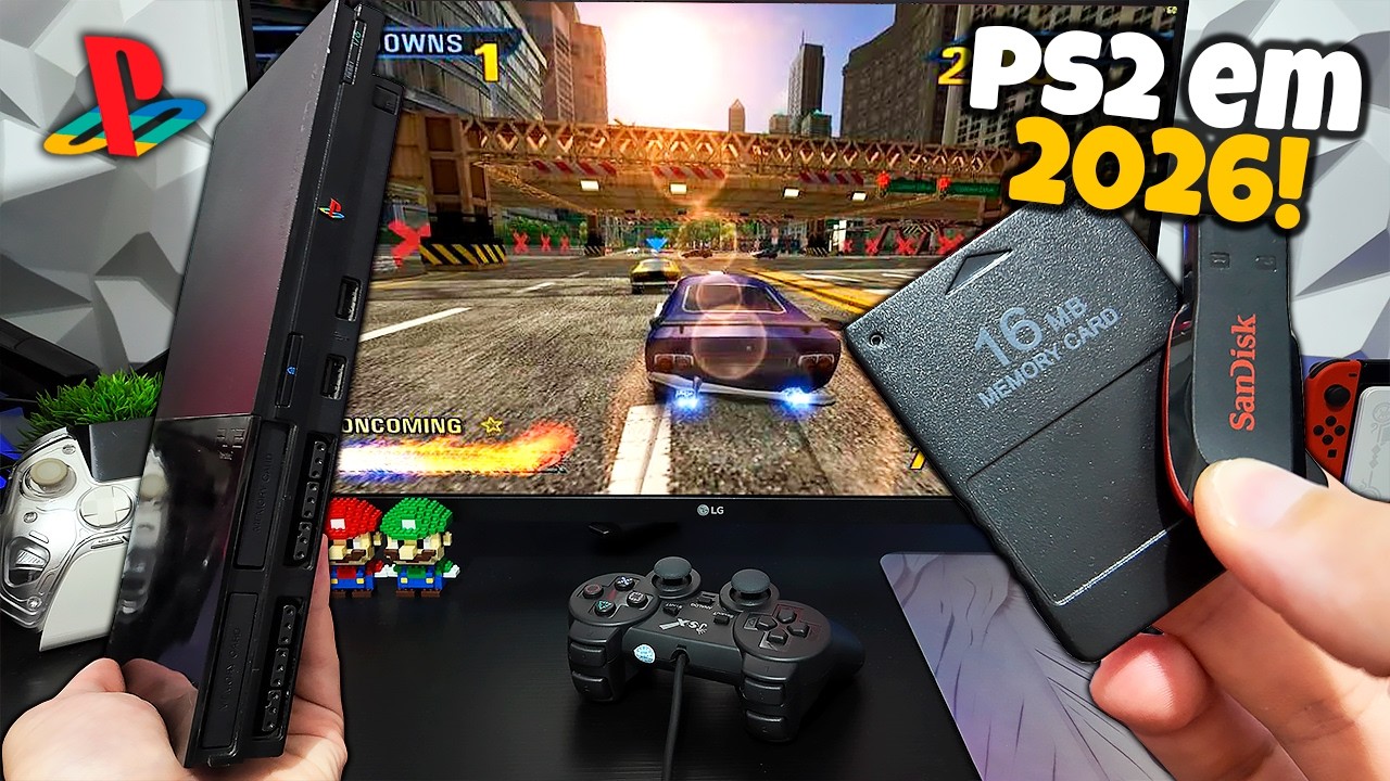 PlayStation 2 em 2026 ainda é INCRÍVEL! (com o kit OPL)