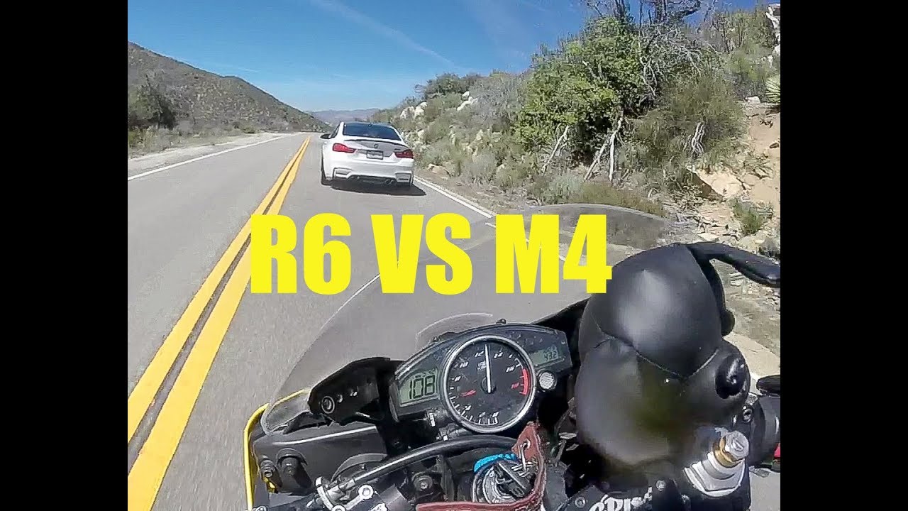 BMW M4 Vs. Yamaha R6 140MPH+ Chase