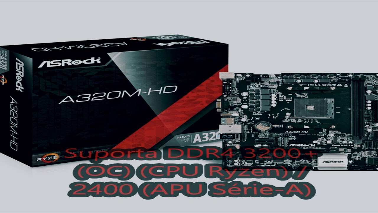 placa m&atilde;e asrock a320m hd  processador  que &eacute; compativel 2020
