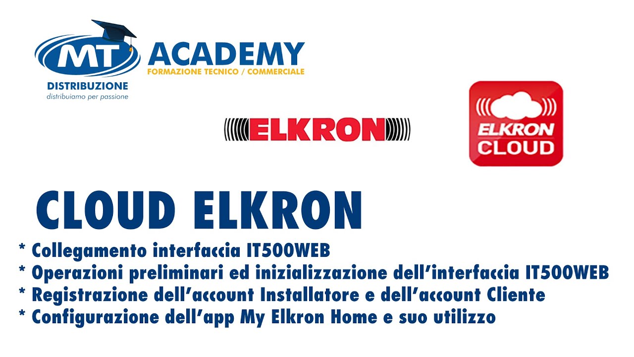 ELKRON CLOUD Webinar | Sai come usarlo? | MT Academy