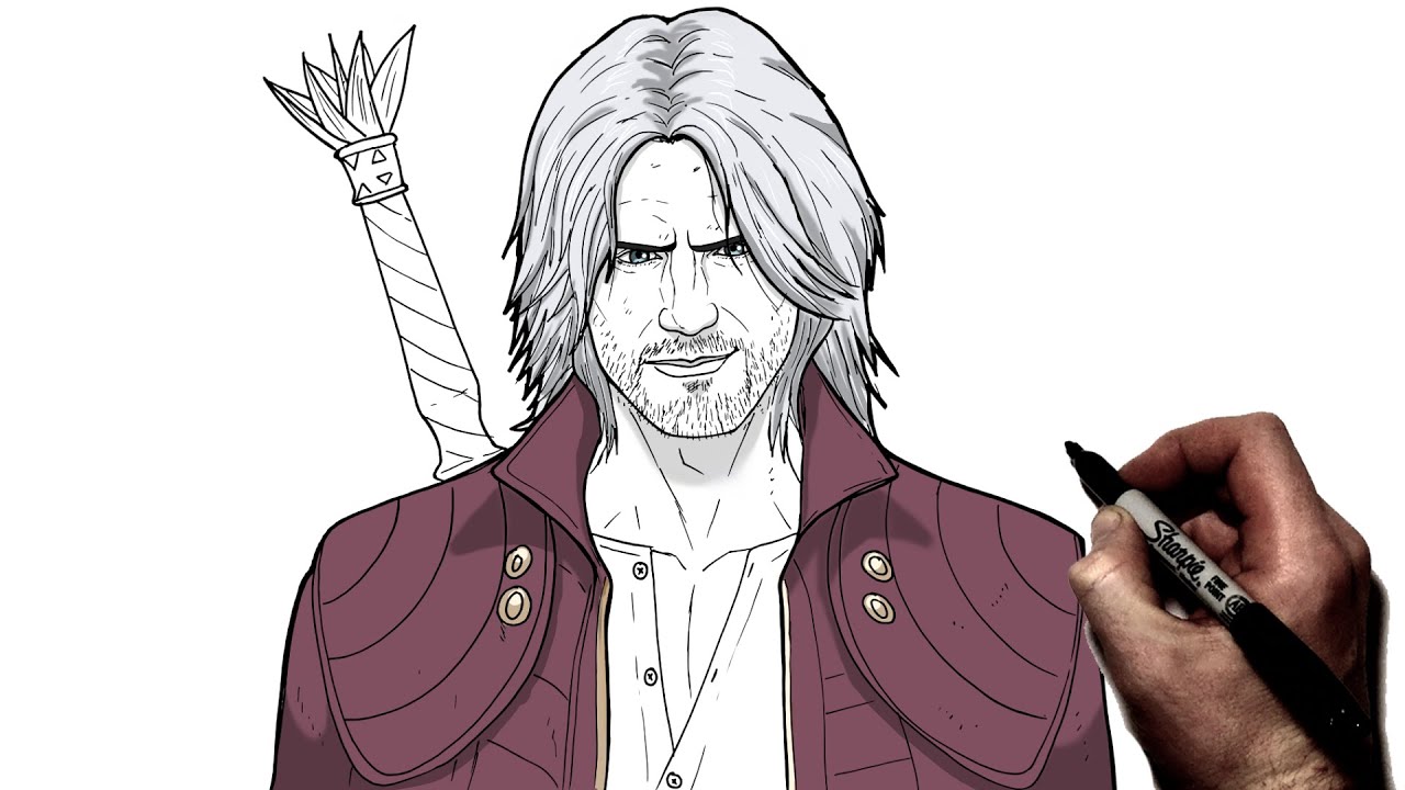 How To Draw Dante | Step By Step | Devil May Cry