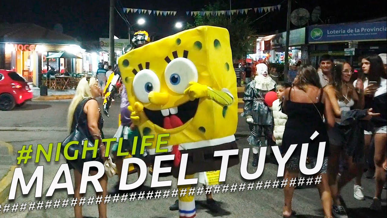 NIGHTLIFE MAR DEL TUY&Uacute; PEATONAL I LA COSTA BUENOS AIRES I ARGENTINA I 4K TOUR Walking VLOG