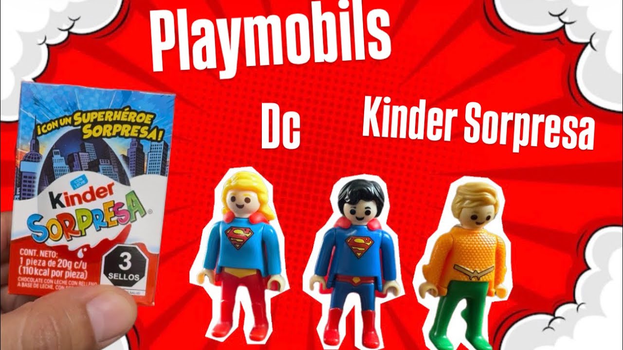 Kinder Sorpresa!!! Buscando Playmobils de DC en Kinder Sorpresa!!!