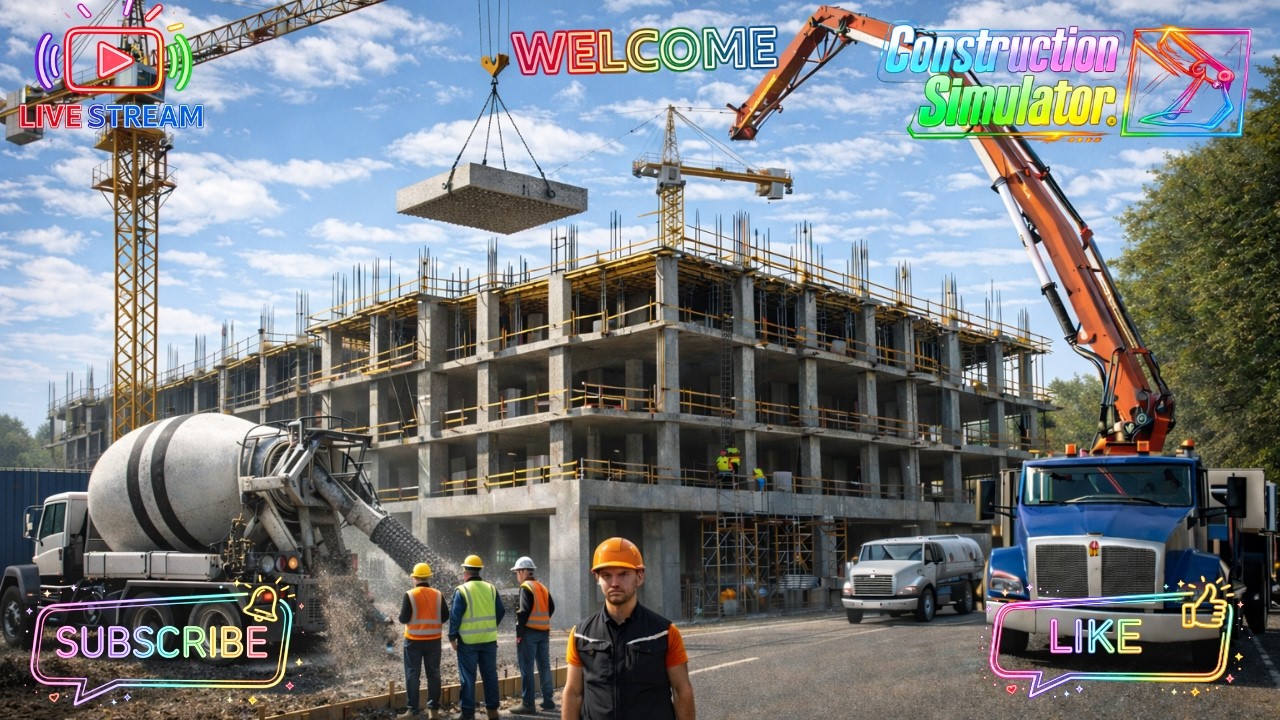 Live construction simulator| walkthrough in the European campaign prestige project-hotel|day-7🚧👷🛠️🚛😊