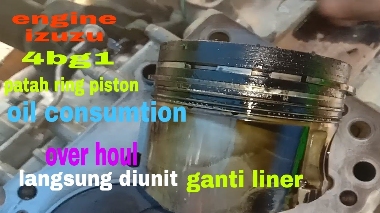 izuzu 4bg1 overhoul||penyebab engine oil consumtion