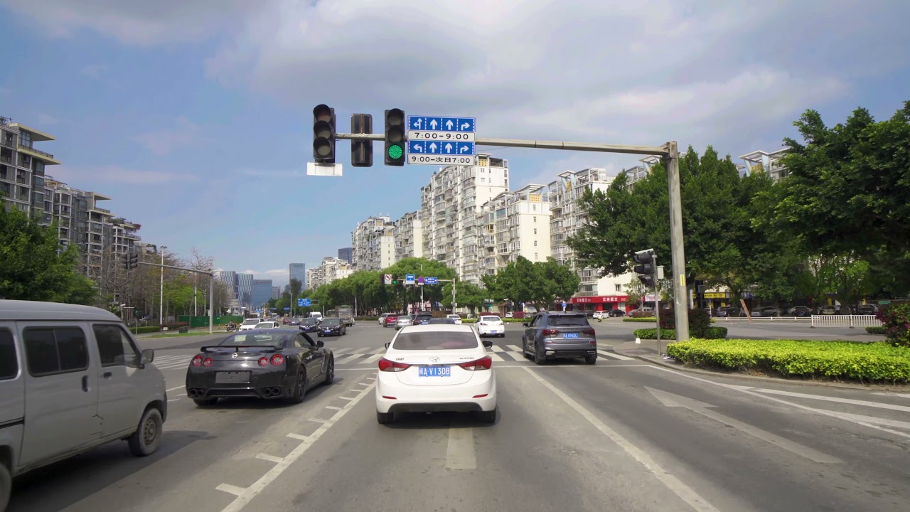 Fuzhou downtown random drive 4K Fujian Province China