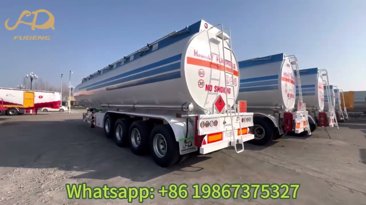 High Quality 4 Axles 54000 liters 6 Compartments Carbon Steel Fuel Tanker Lifted First Axles
