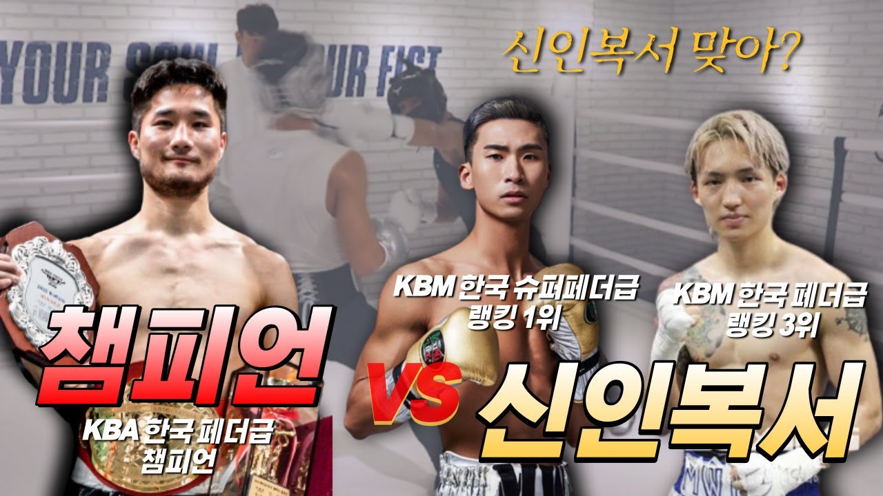 페더급 한국 챔피언 주민국 VS 스나이퍼 김민욱 제자 심하녹,장동훈 (챔피언을 당황 시킨 신인 복서들의 파워+스피드)