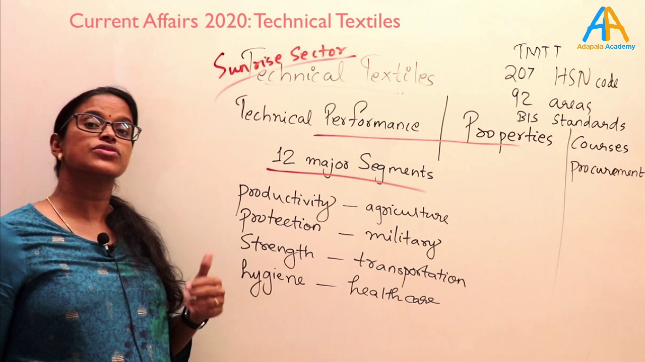 Current Affairs || ESE 2021 || CSE || IRMS || Technical Textiles