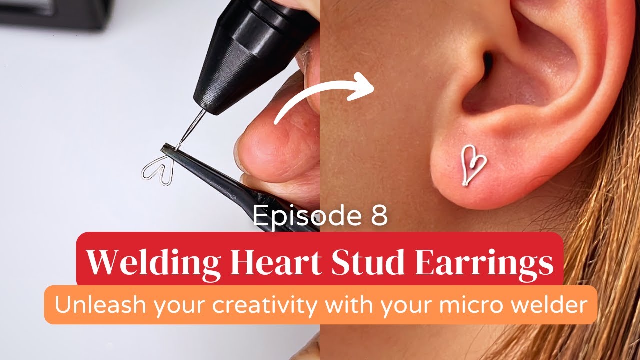 How to Make Heart Stud Earrings | Unleash Your Creativity with Micro Welding - Lesson EP8 #welding