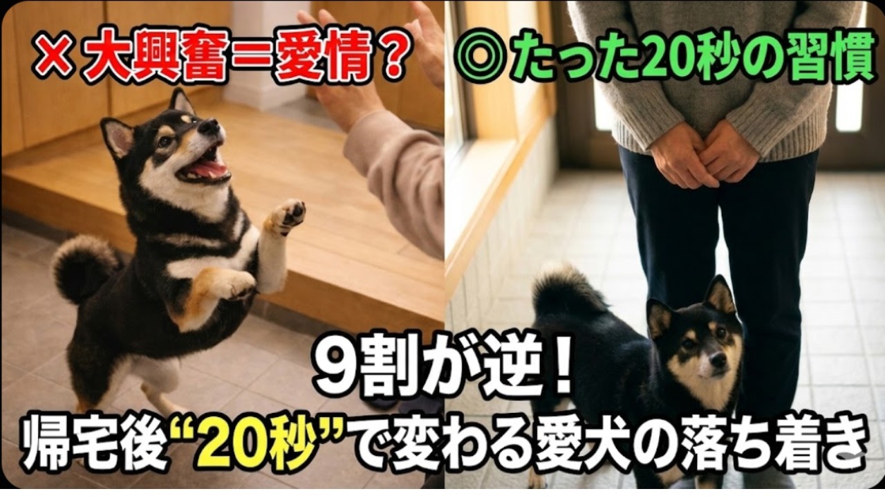 9割が逆にしてる。帰宅直後の“20秒”で吠え・飛びつきが変わる？！