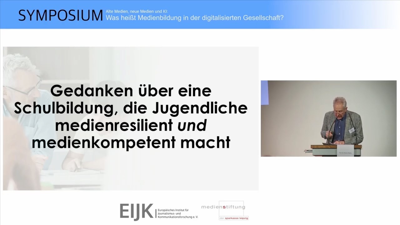 6. Schulbildung: Jugendliche medienresilient und medienkompetent machen | Prof. Dr. Michael Haller