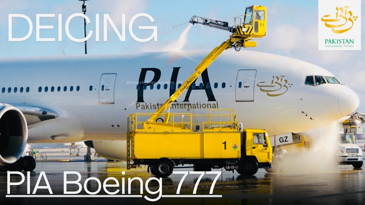 Противообледенительная обработка Боинга 777 PIA в Торонто Пирсон! #пакистан #пиа #piatoronto #yyz