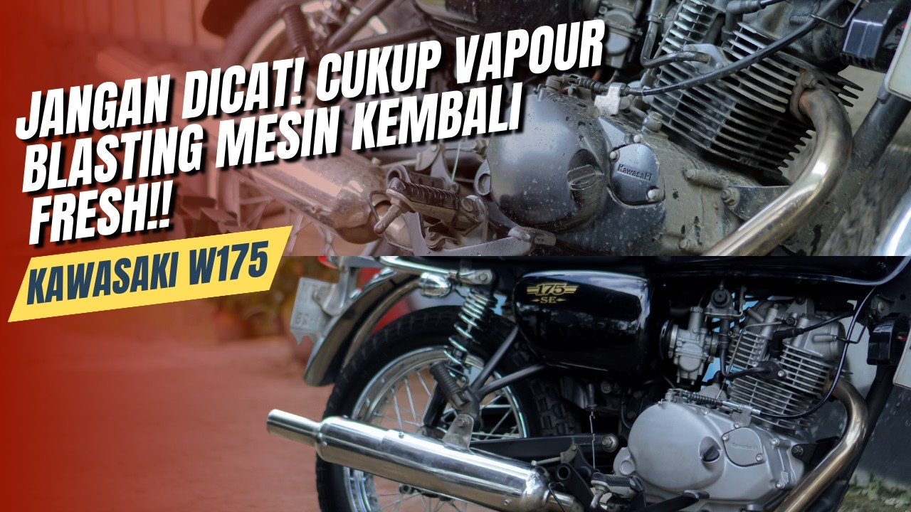 STOP CAT MESIN! Teknik Vapour Blasting Ini Solusi Mesin W175 Kusam! #BengkelTeras